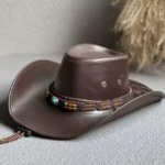 Chapeau cowboy cuir vegan cordage – Desert Spirit 4