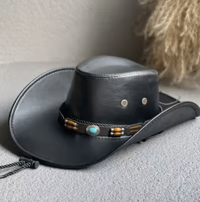 Chapeau cowboy cuir vegan cordage – Desert Spirit 2