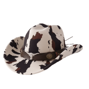 Chapeau cowboy motif vache western