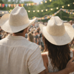 Chapeau cowboy blanc paille classique (5)