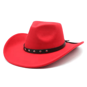 Chapeau cowboy feutre vintage étoiles métal