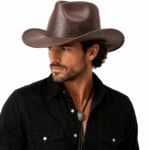 Chapeau cowboy cuir vegan classique (4)