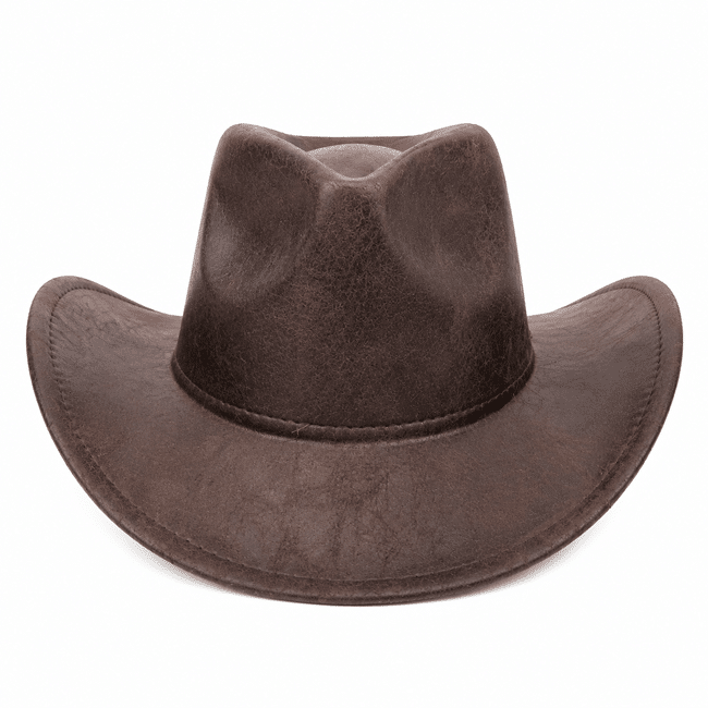 Chapeau cowboy cuir vegan classique (5)
