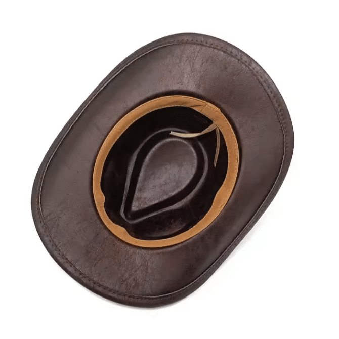 Chapeau cowboy cuir vegan classique (6)