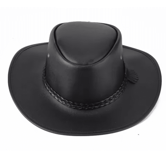 Chapeau cowboy cuir vegan cordage – Dallas (1)
