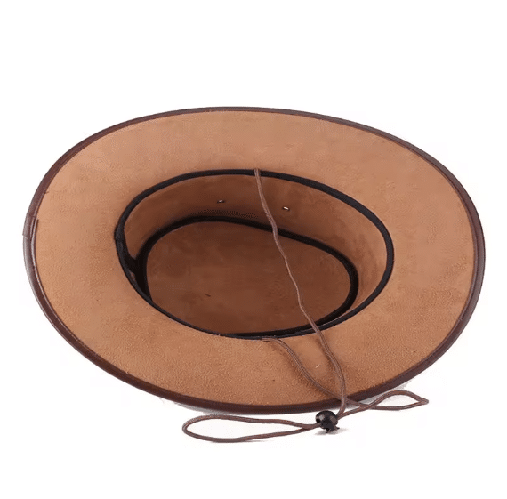 Chapeau cowboy cuir vegan cordage – Dallas (2)