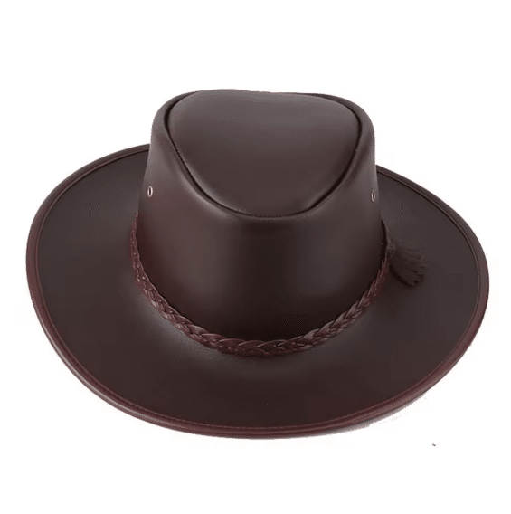 Chapeau cowboy cuir vegan cordage – Dallas (3)
