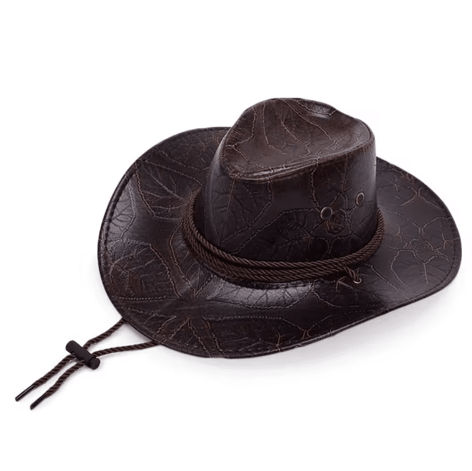 Chapeau cowboy cuir vegan cordage – Wild (3)