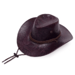 Chapeau cowboy cuir vegan cordage – Wild (4)