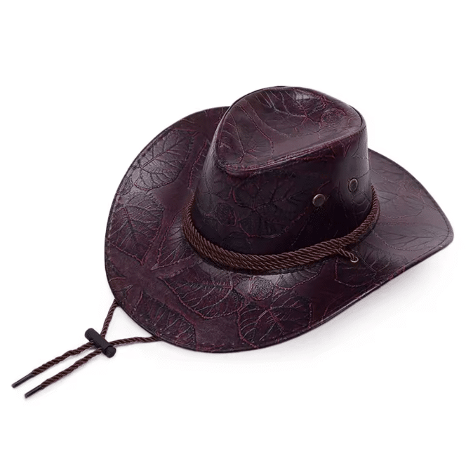Chapeau cowboy cuir vegan cordage – Wild (4)