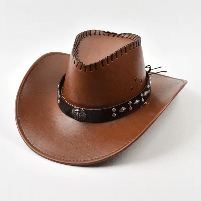 Chapeau cowboy cuir vegan couture – Outlaw (1)