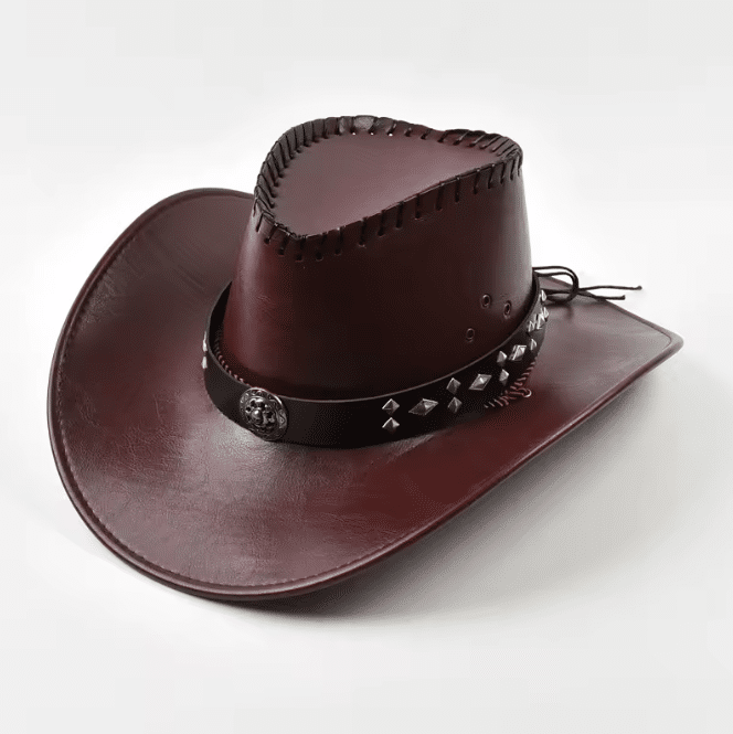 Chapeau cowboy cuir vegan couture – Outlaw (2)