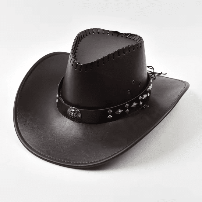 Chapeau cowboy cuir vegan couture – Outlaw (3)
