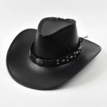 Chapeau cowboy cuir vegan couture – Outlaw (4)