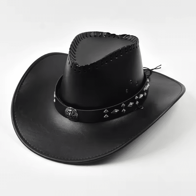 Chapeau cowboy cuir vegan couture – Outlaw (4)