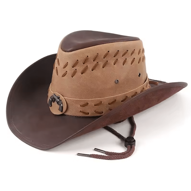 Chapeau cowboy cuir vegan lacets – Sewing (1)