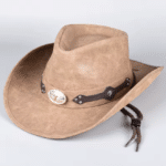 Chapeau cowboy cuir vegan rivets – Dust (1)