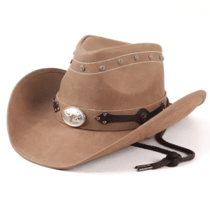 Chapeau cowboy cuir vegan rivets – Star