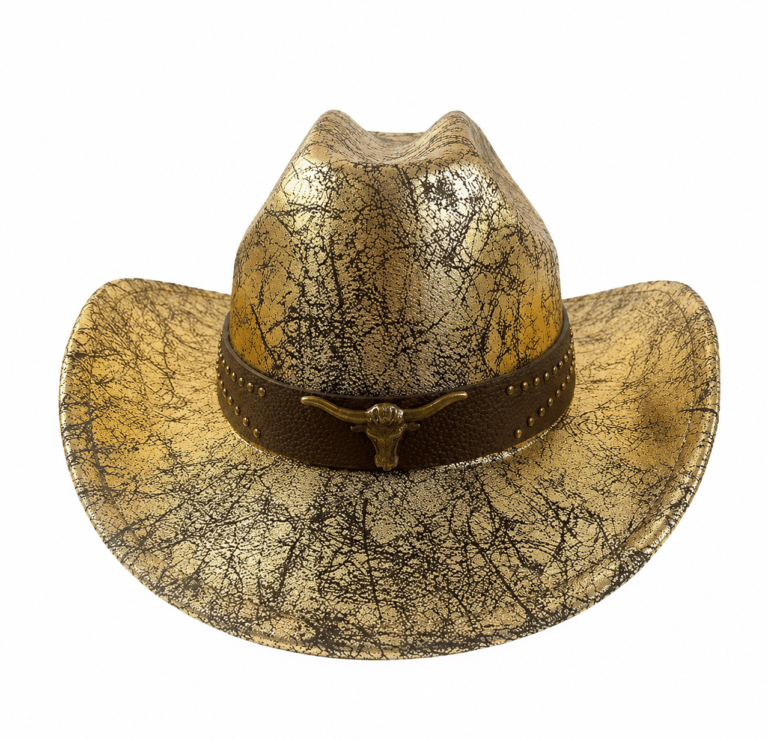 Chapeau cowboy doré