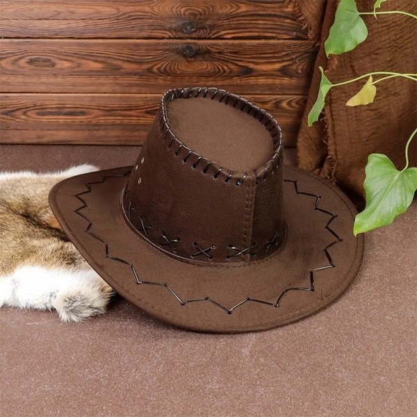 Chapeau cowboy feutre synthétique couture – Soft (1)