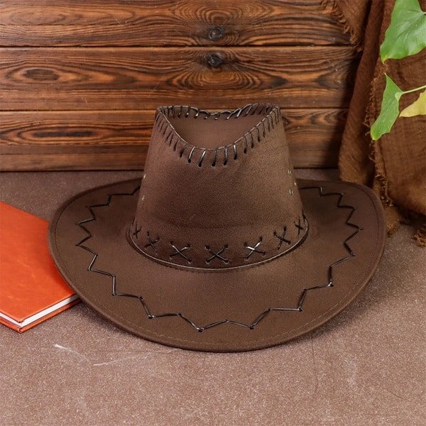 Chapeau cowboy feutre synthétique couture – Soft (2)