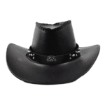 Chapeau cowboy homme imitation cuir coutures apparentes (2)