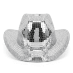Chapeau cowboy miroir disco