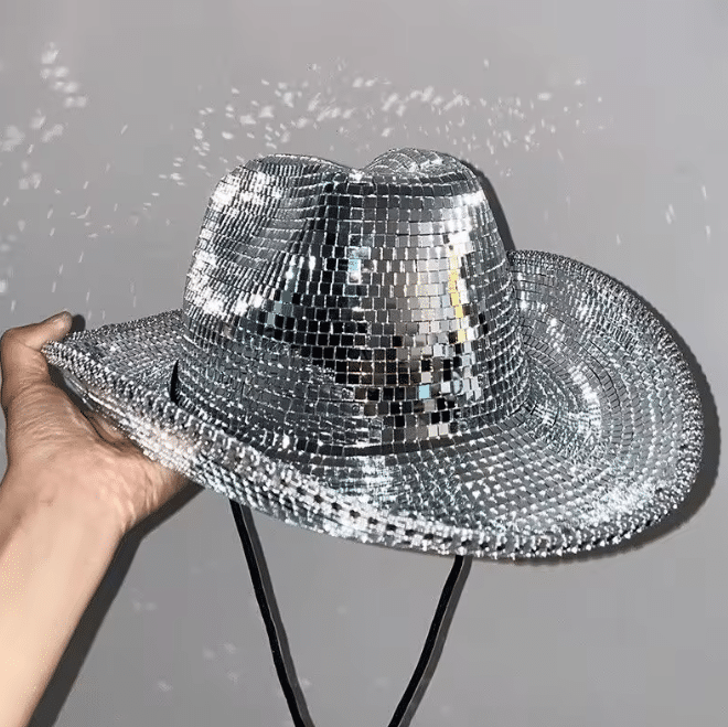 Chapeau cowboy miroir disco (4)