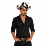 Chapeau cowboy motif vache western