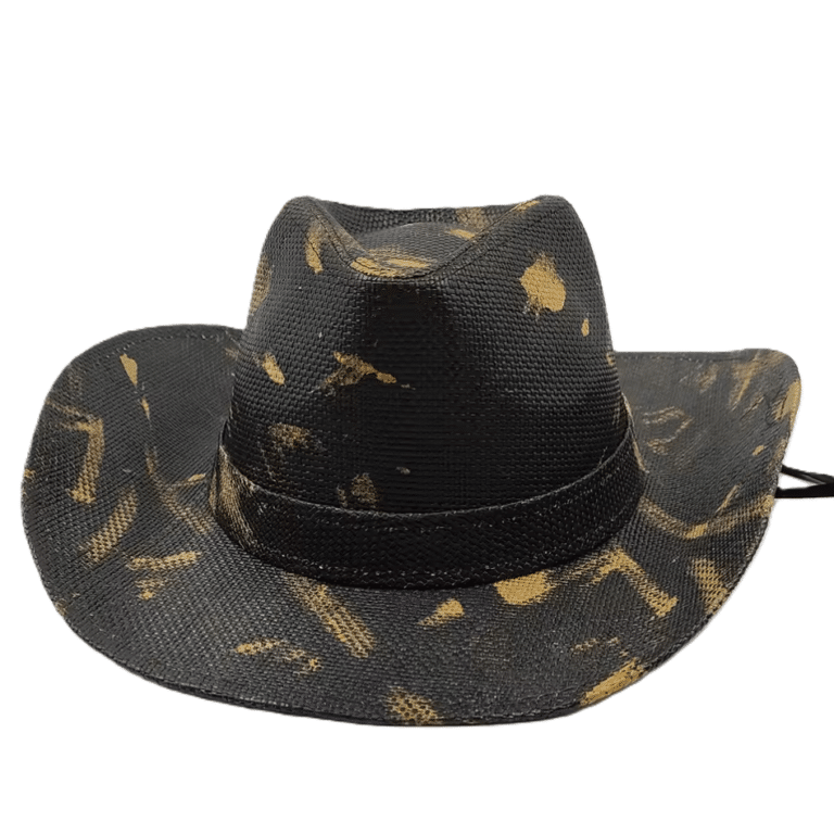 Chapeau cowboy noir or (1)