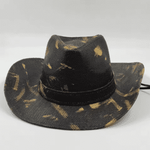 Chapeau cowboy noir or