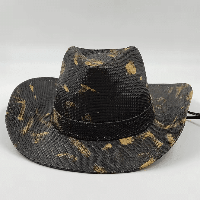 Chapeau cowboy noir or (1)
