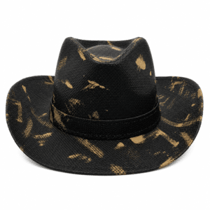 Chapeau cowboy noir or