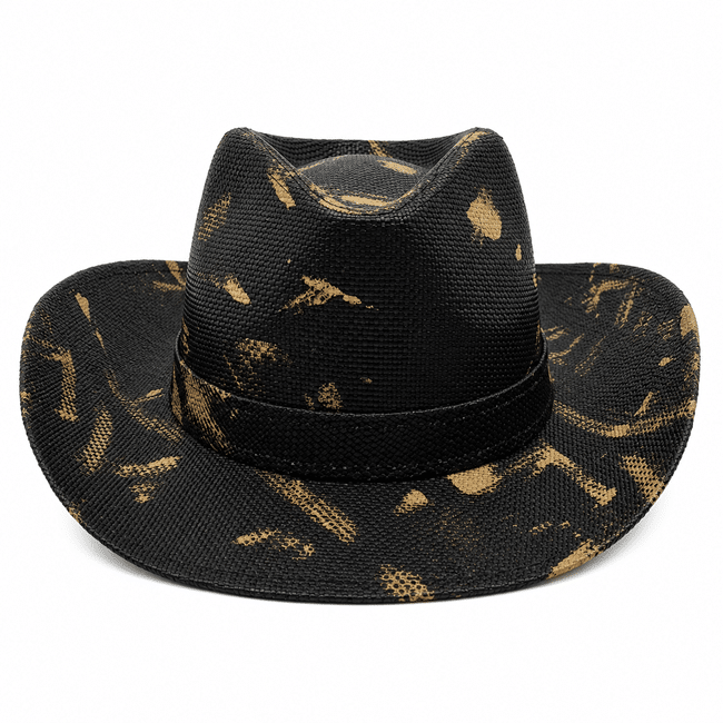 Chapeau cowboy noir or (2)