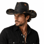 Chapeau cowboy noir or (3)
