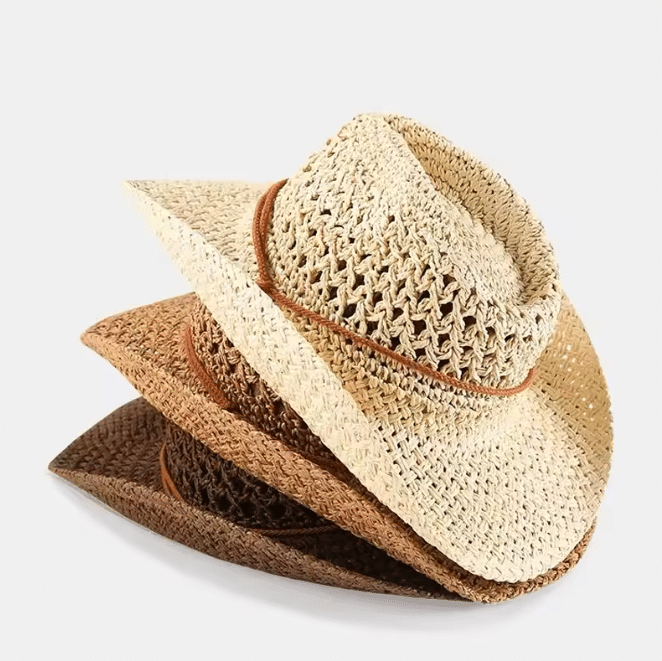 Chapeau cowboy paille anti chaleur (4)