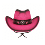 Chapeau cowboy rose florale