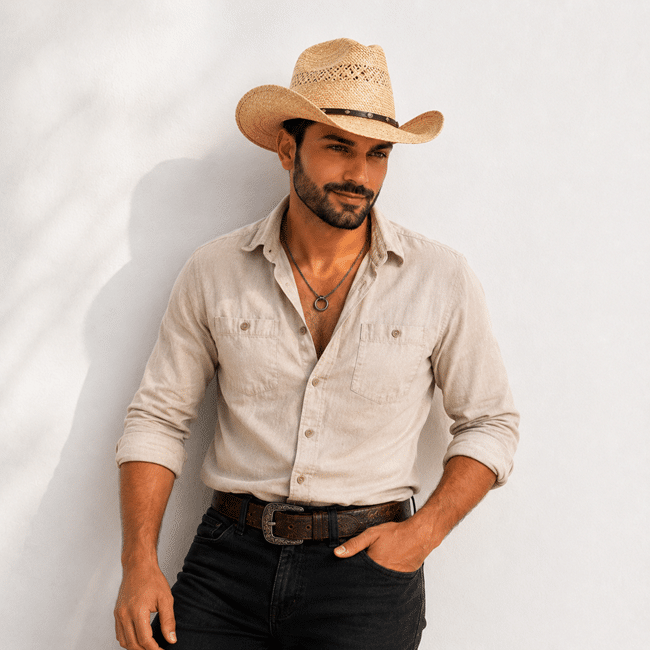 Chapeau de paille cowboy (2)