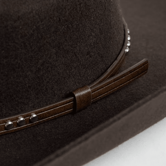 Chapeau feutre cowboy avec bandeau décoratif (10)
