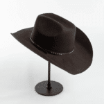 Chapeau feutre cowboy avec bandeau décoratif (3)