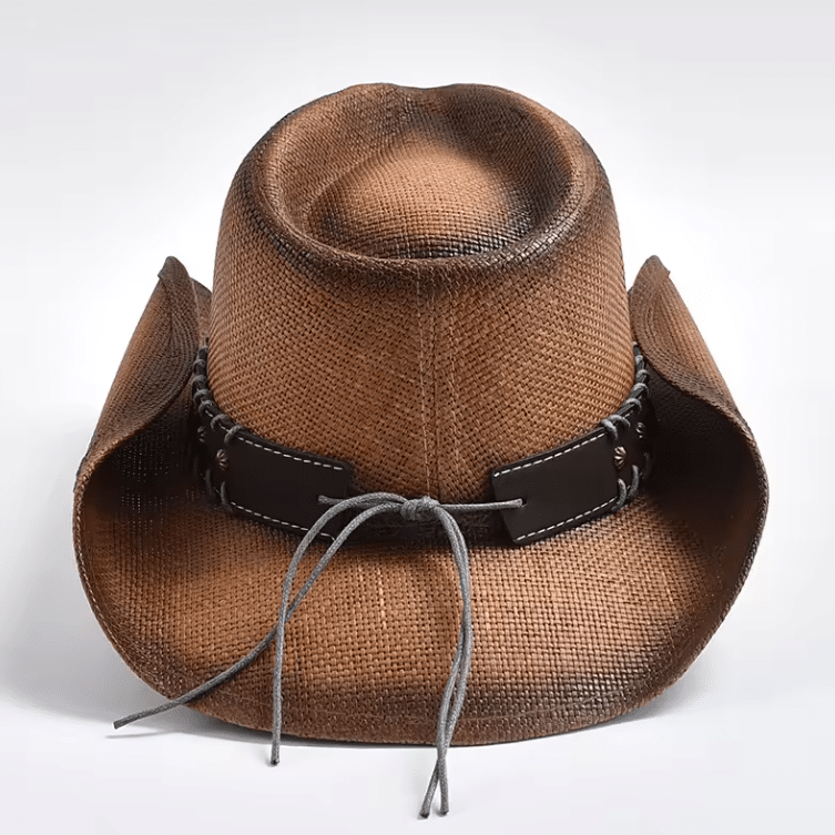 Chapeau western effet paille vieilli (3)