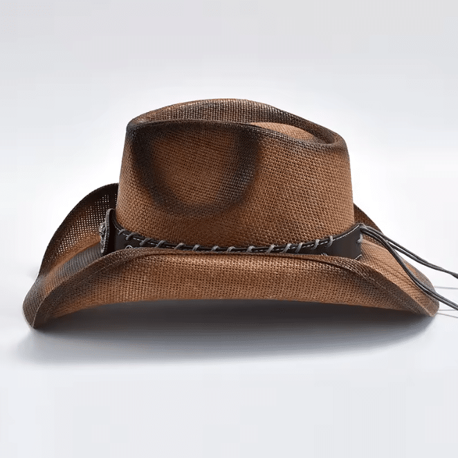 Chapeau western paille effet vieilli (2)