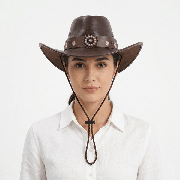 chapeau cowboy femme floral