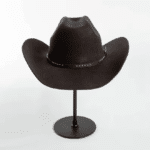 chapeau feutre cowboy avec bandeau cuir (5)