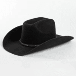 chapeau feutre cowboy avec bandeau cuir (7)