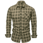 Chemise cowboy verte homme à carreaux