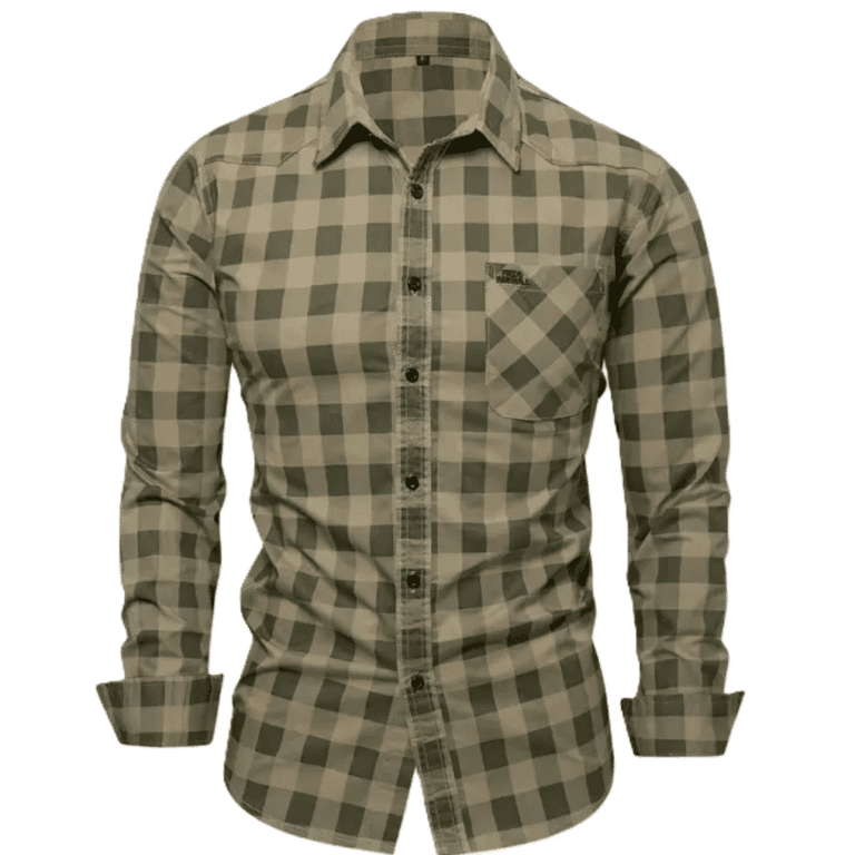 Chemise cowboy verte homme à carreaux