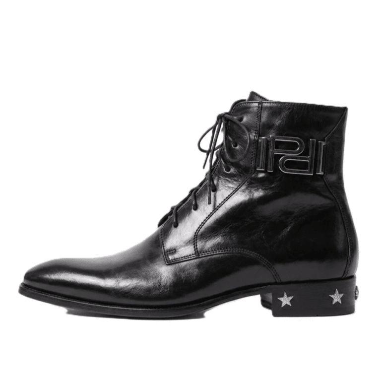 Bottines cowboy homme cuir talon étoiles