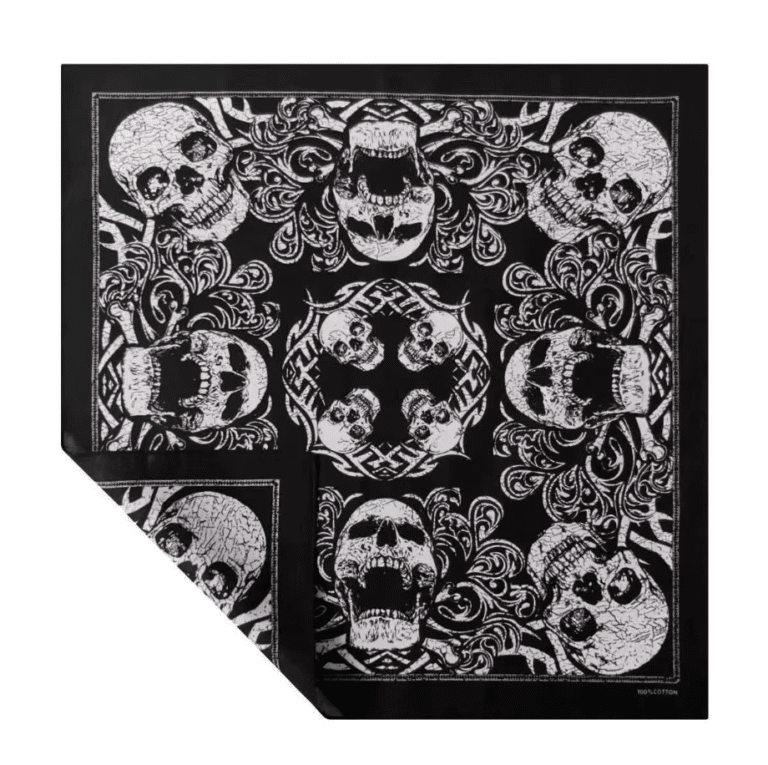 Bandana cowboy motif têtes de mort (2)
