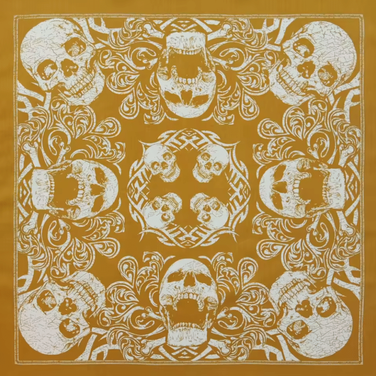 Bandana cowboy motif têtes de mort (4)